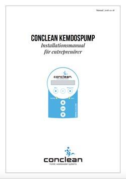 Conclean Kemdospump, Installationsmanual för entreprenörer