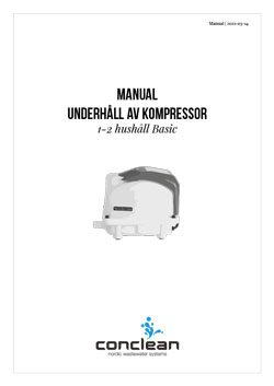 Manual underhåll kompressor Conclean Basic 1-2 hushåll